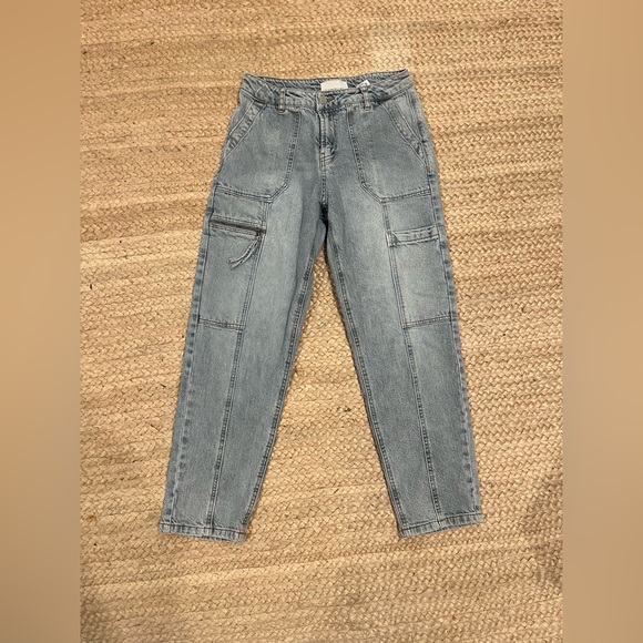 Habitual Denim - Habitual Utility Cargo Light Wash Barrel Balloon Jeans